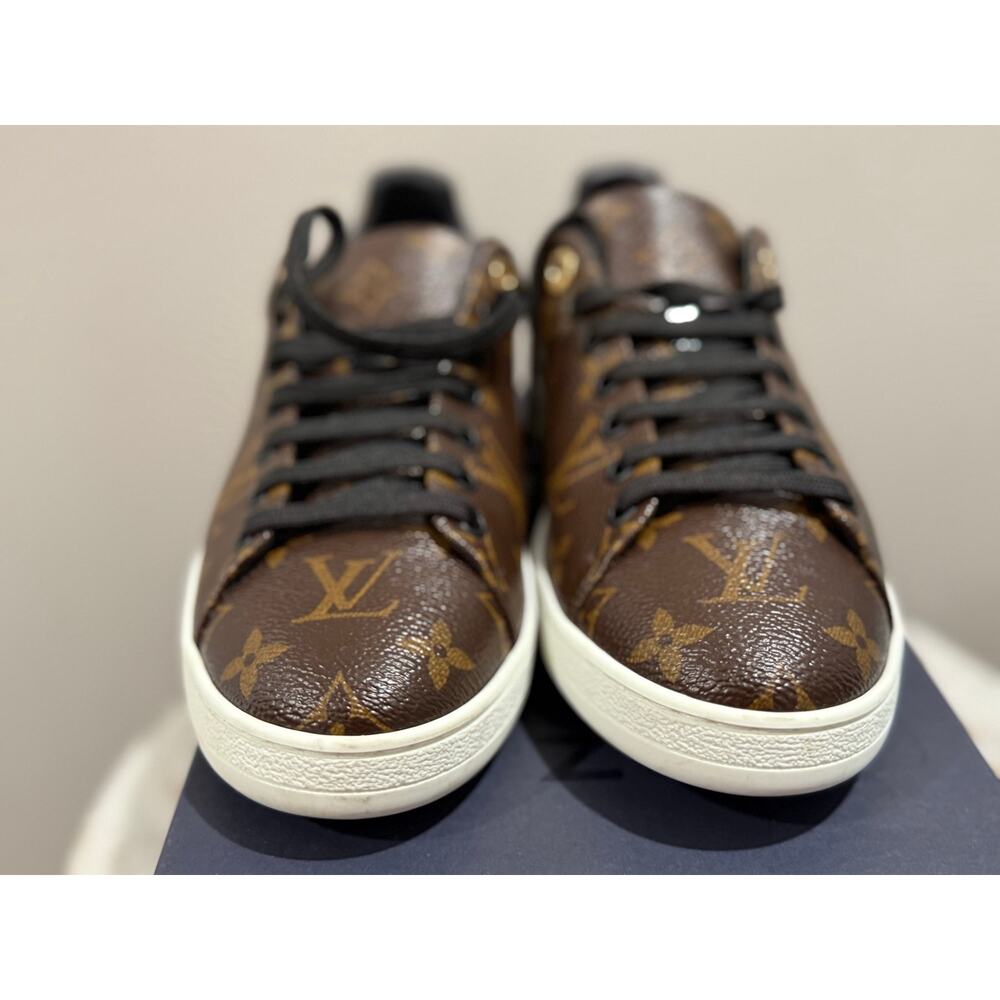 Louis Vuitton Frontrow Monogram Patent Canvas Sneakers with POA. Sz 39 eu 9 wmn - Picture 3 of 14